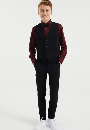 SLIM FIT GILET - Suit waistcoat - black