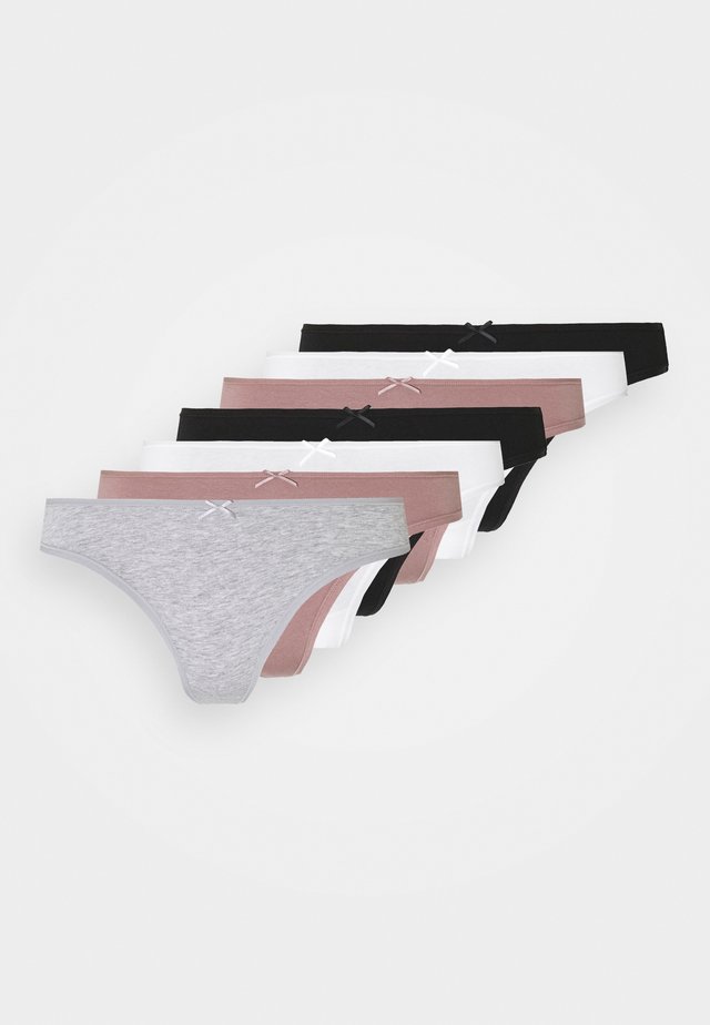 7 PACK - String - black/white/dusky pink