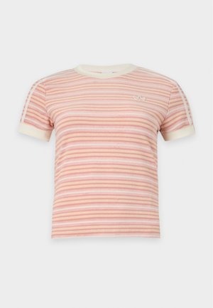 adidas Originals, SUMMER GLOW SLIM STRIPED - Μπλουζάκι με στάμπα - multi-coloured/sandy pink