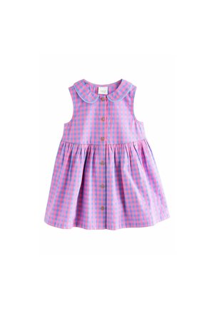 Next REGULAR FIT - SLEEVELESS COLLAR - Košilové šaty - pink purple check