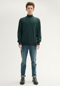 TOM TAILOR DENIM BASIC ROLLKRAGEN - Strickpullover - dark gable green