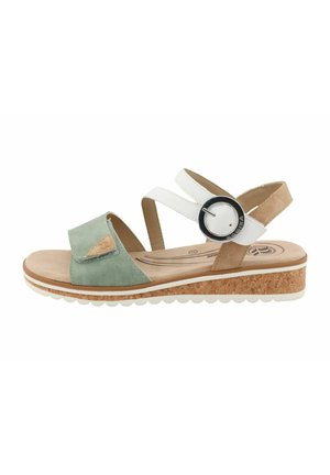 Wedge sandals - sage
