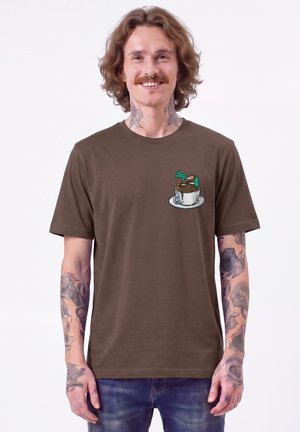 watapparel, COFFEE WAVES UNISEX - T-Shirt print - mocha