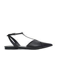 Z CZUBKIEM W SZPIC - Ballerina's met enkelbandjes - black