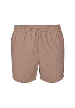 MUCHACHOMALO, MEN SWIMSHORT SOLID, brązowy