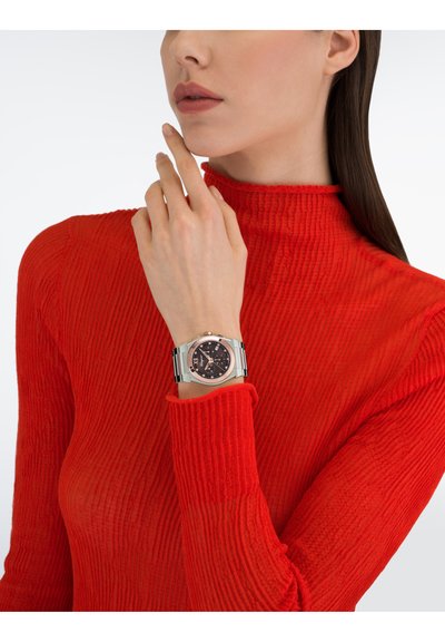 FERRAGAMO VEGA CHRONO - Montre à aiguilles - silver coloured rosegold coloured und navy