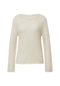 MIT AJOURMUSTER - Strickpullover - natur
