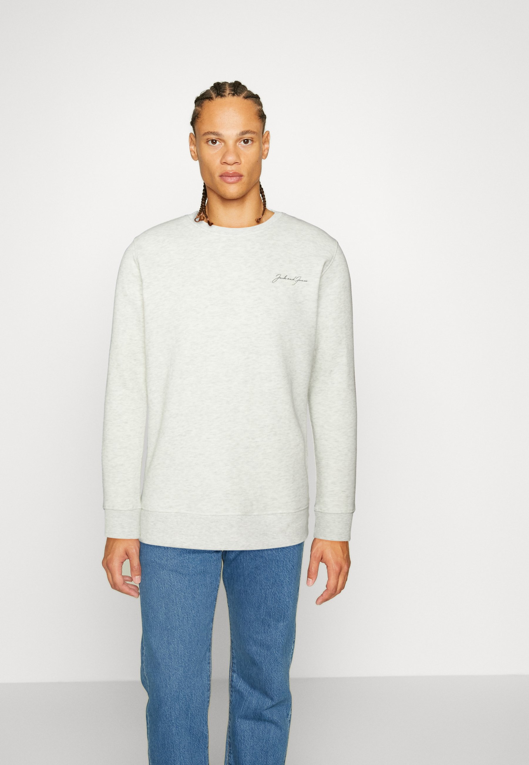 JACK & JONES Joreven Sweat Uomo – Felpa Con Collo Tondo In Cotone – Vestibilità Regolare – Blu