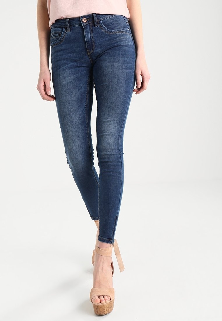 ONLY Vaqueros pitillo - dark-blue denim