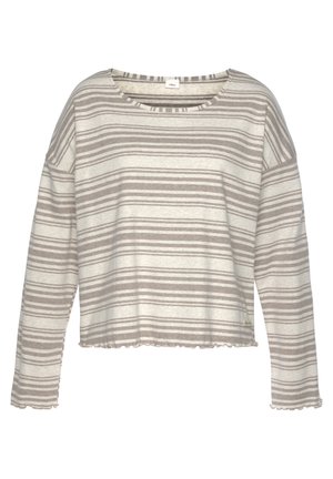 LANGARM - Long sleeved top - nougat gestreift