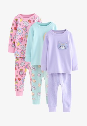 Next, REGULAR FIT - 3 PACK SET - Nattøj sæt - purple cat print