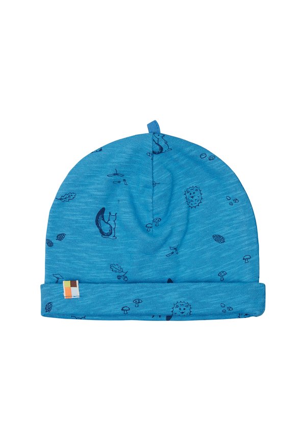 BEANIE AUS SLUB JERSEY MIT DRUCK - Mütze - azur