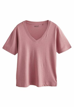 REGULAR FIT -SLOUCH V-NECK - T-shirts print - raspberry pink
