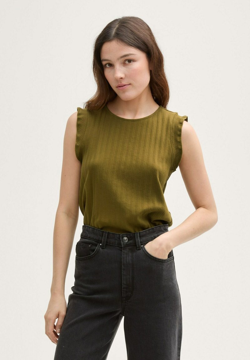 TOM TAILOR DENIM Viršus - warm moss green