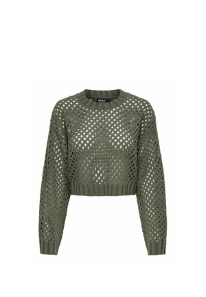 ONLY NORMAL GESCHNITTEN - Strickpullover - khaki