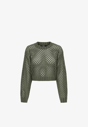ONLY NORMAL GESCHNITTEN - Strickpullover - khaki