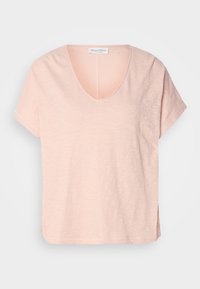 V NECK SHORT SLEEVE - T-paita - chalky peach