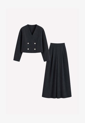 Touché Privé, DOUBLE-BREASTED JACKET AND SKIRT SET - Blazer - navy blue