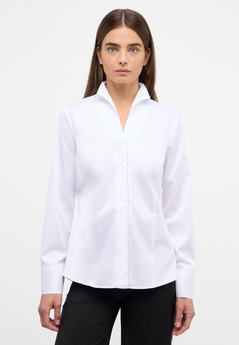 Eterna SATIN SHIRT - REGULAR FIT - Bluse - weiß