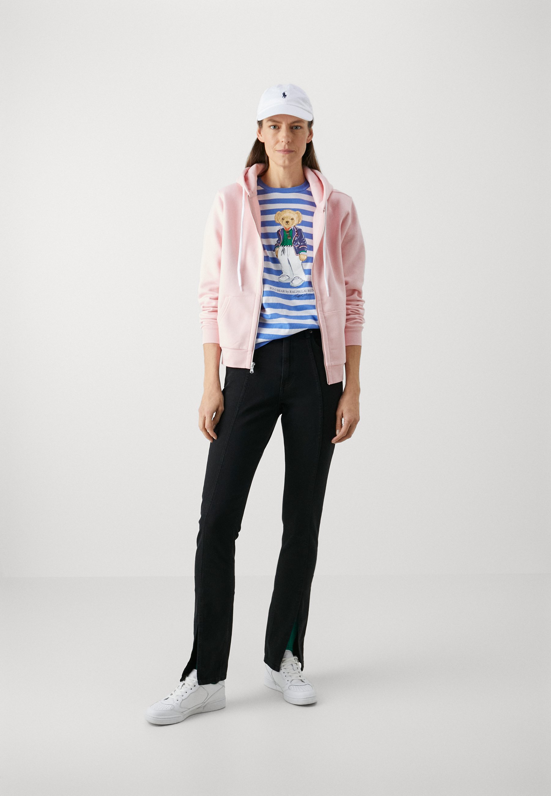 売れ筋商品|||ラルフローレン パーカー・スウェットシャツ アウター レディース Women's Lightweight Fleece Long-Sleeve Polo Sweatshirt Pink Sand Polo Ralph Lauren LONG SLEEVE - Zip-up sweatshirt - pink