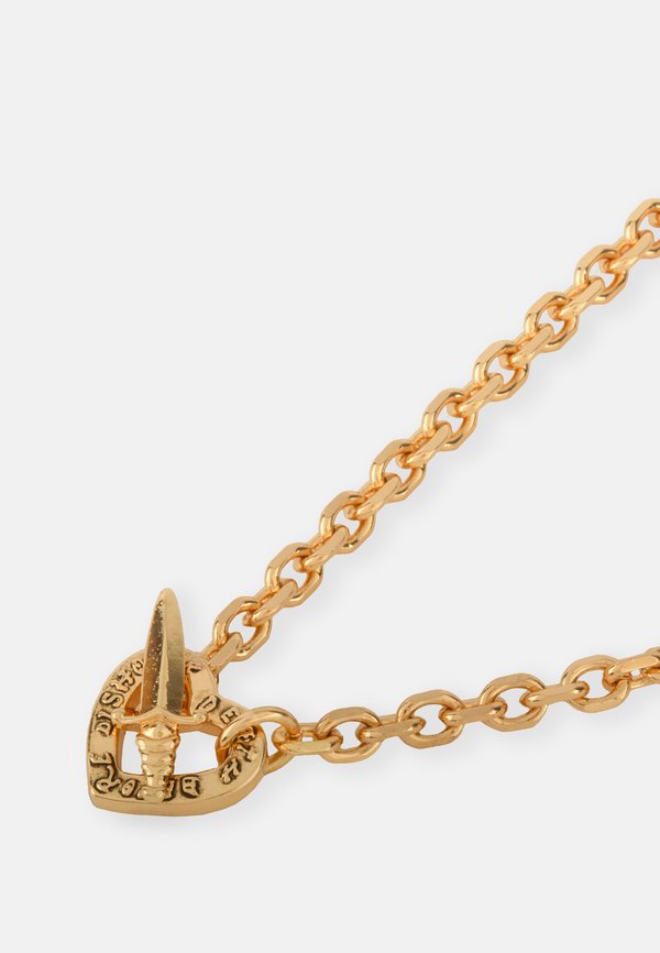 DEATH BEFORE DISHONOR CHUNKY HEART T BAR NECKLACE - Necklace4