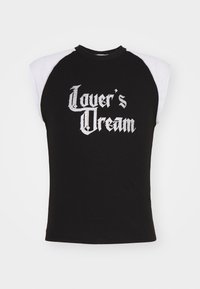 LOVERS DREAM RAGLAN TANK UNISEX - T-shirt print - black white