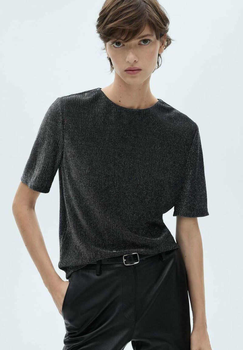 Mango Print T-shirt - silver-coloured