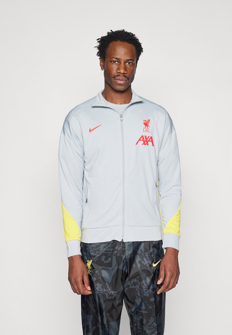 Nike Performance LIVERPOOL FC NIKE DF ACADEMY TRACK JACKET K THIRD - Klubbklær - light smoke grey/chrome yellow/global red