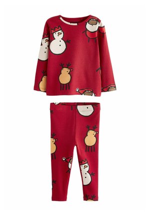 LONG SLEEVE REGULAR FIT SET - Leggingsit - red santa