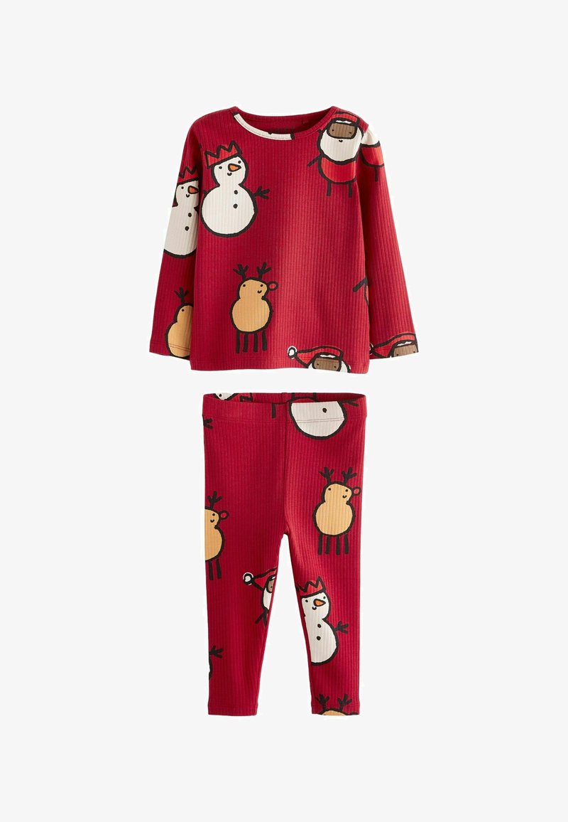 Next LONG SLEEVE REGULAR FIT SET - Leggings - red santa