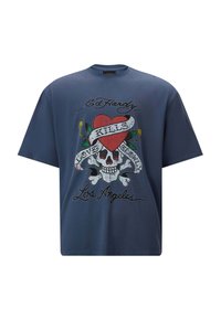 Ed Hardy LOVE-KILLS-SLOWLY - Print T-shirt - washed vintage indigo