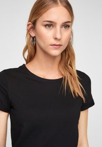 QS MIT CREW NECK - T-shirt basic - black