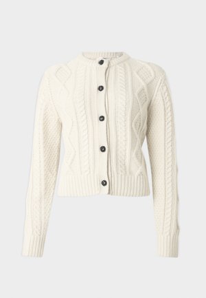 THE CABLE KNIT CARDI - Casaco de malha - cream