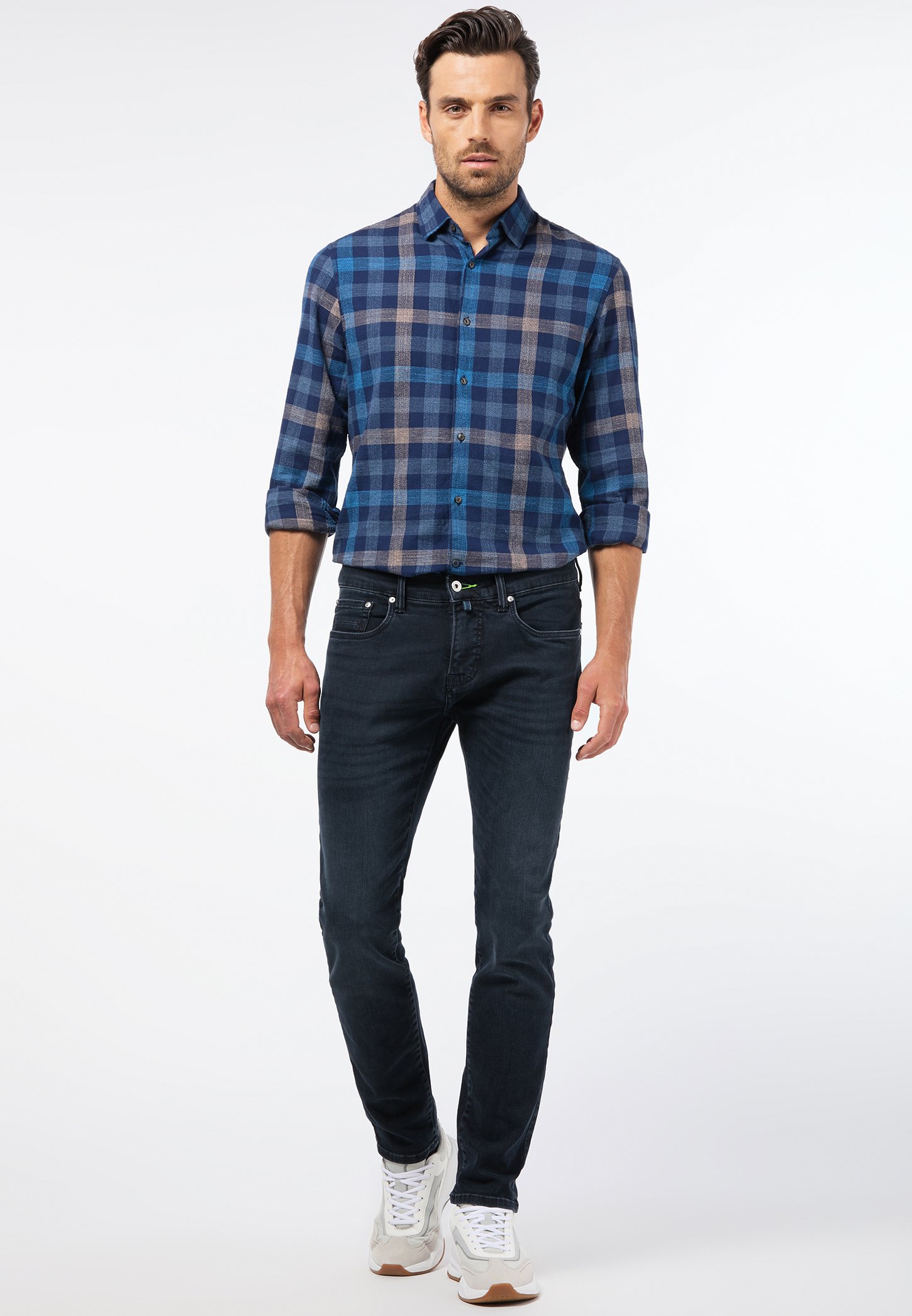 Pierre Cardin ANTIBES - Jeans Slim Fit - dark blue/used denim - Zalando.de