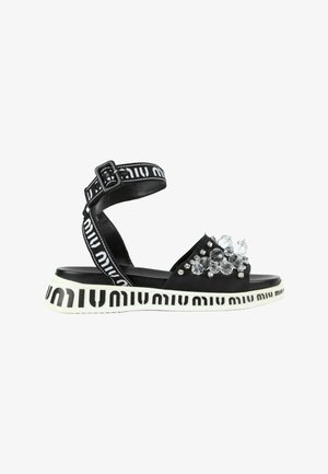 Miu Miu, CLOTH SANDALS BLACK - Sandales - black