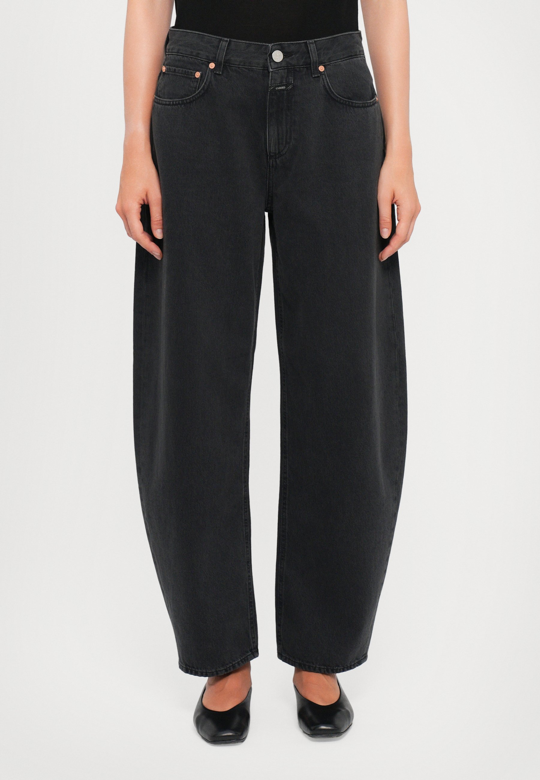CLOSED JAZZIE - Relaxed fit jeans - dark grey/donkergrijs - Zalando.nl