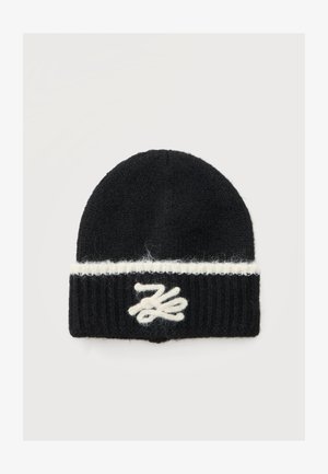 KARL LAGERFELD, K/AUTOGRAPH BICOLOR - Bonnet - black