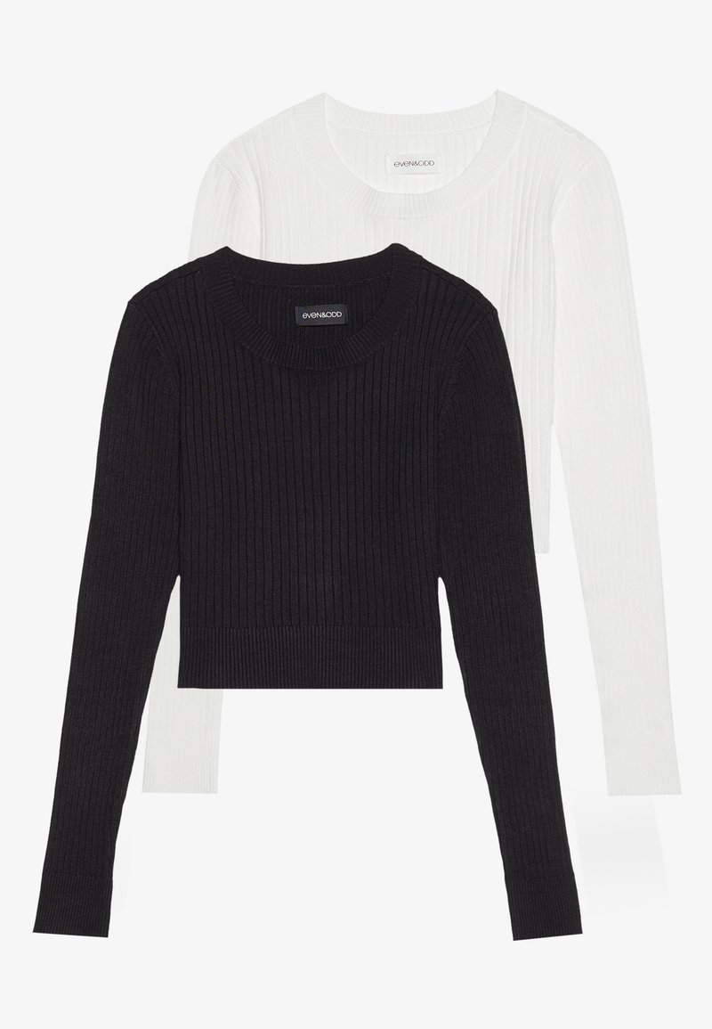Even&Odd 2 PACK - Jumper - black/white/black - Zalando.co.uk