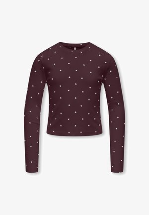 ONLY GIRLS, TOP KOGBELLA TOP - Langærmet T-shirt - winetasting