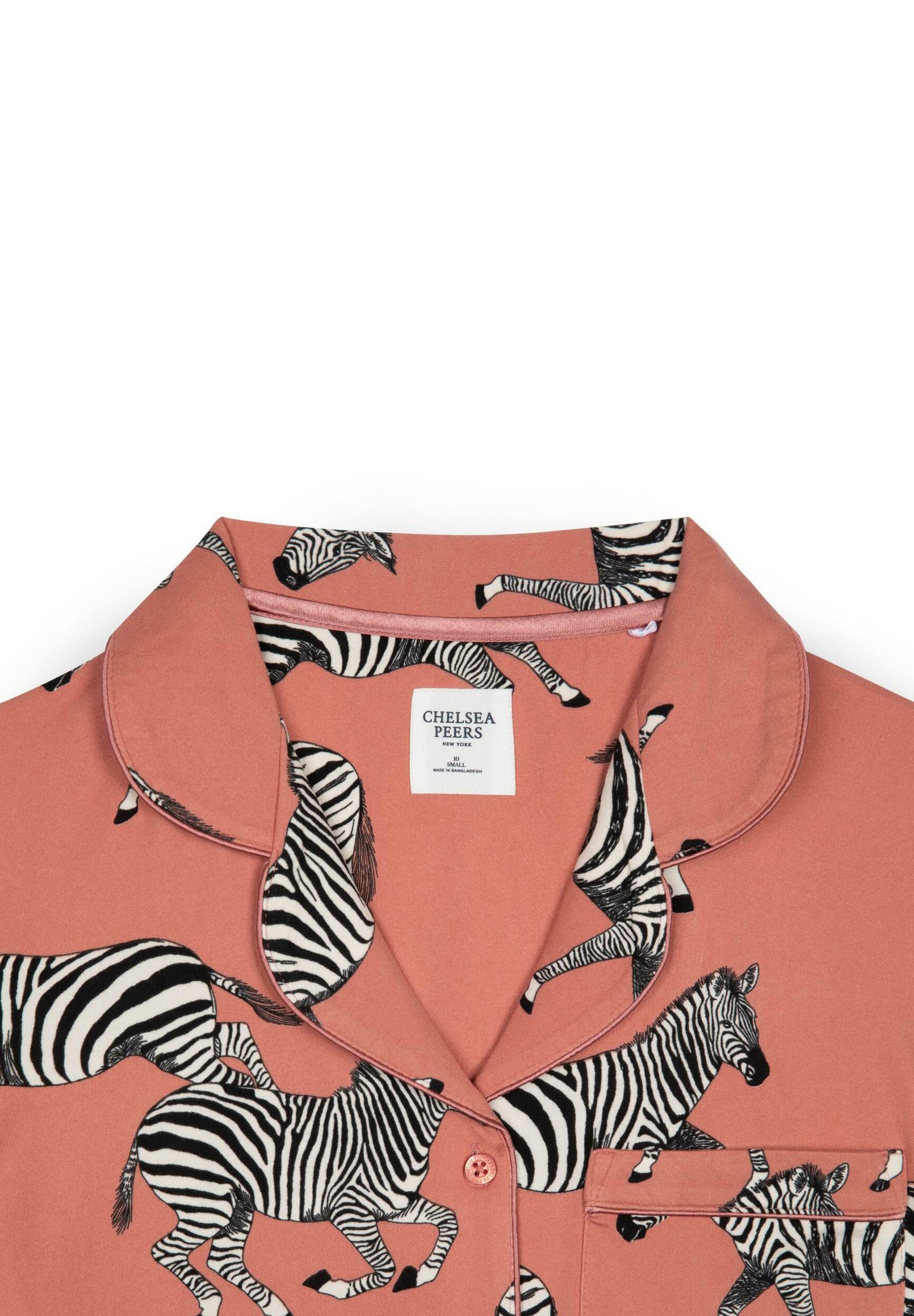 zebra print button up