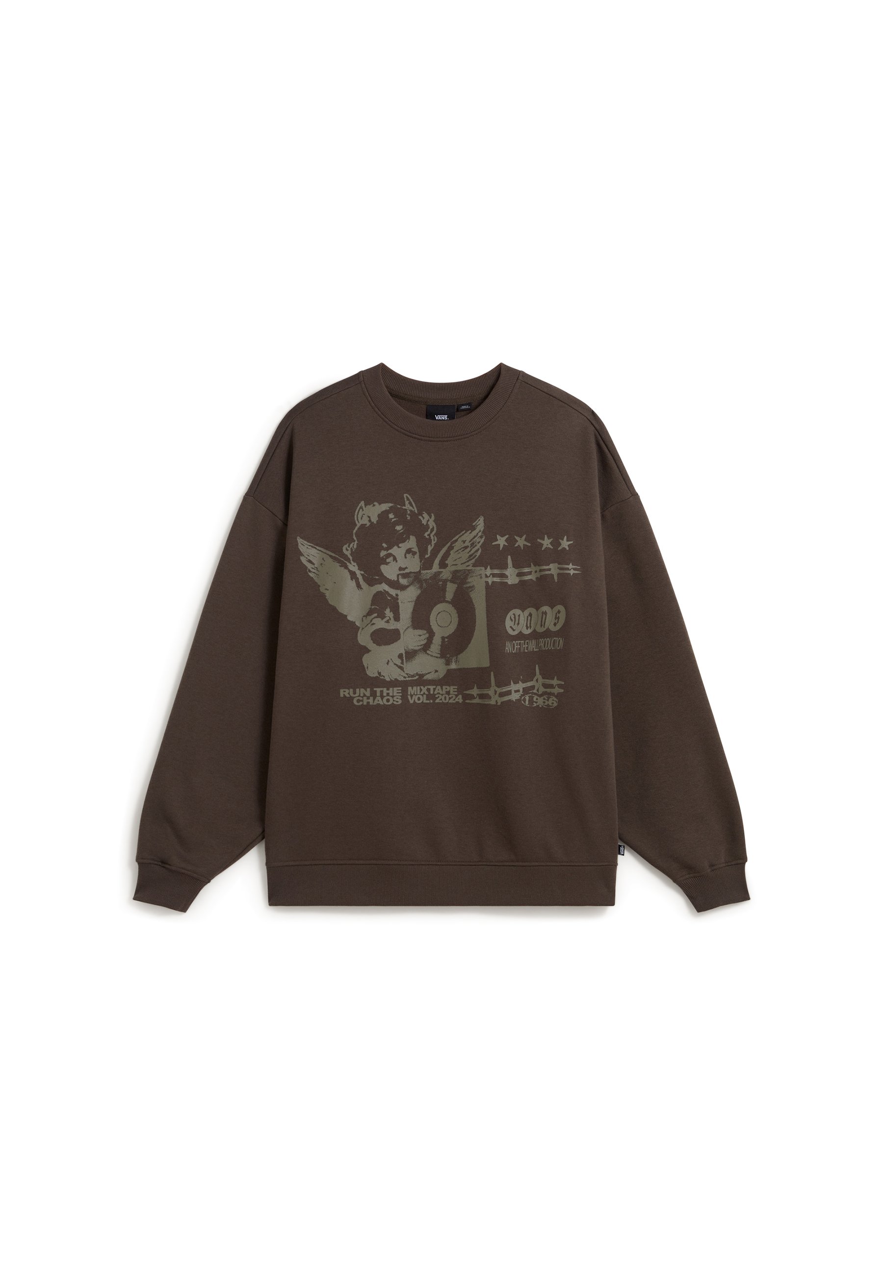New Era Dunkel Brauner Hoodie Vans CREW NECK Sweatshirt Dark Brown