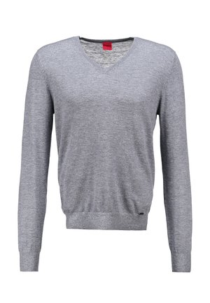 V NECK  - Strickpullover - grau