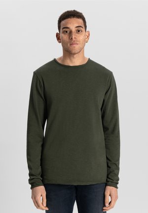 HEAVY SLUB - Long sleeved top - dark army