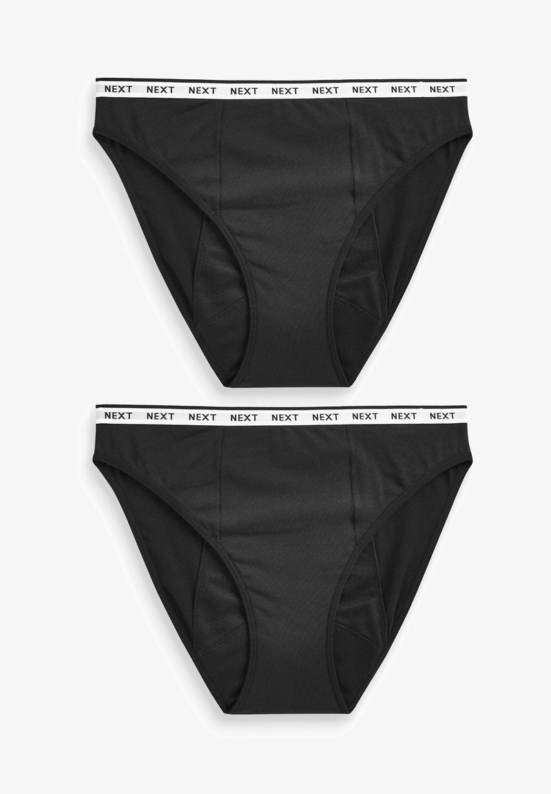 Next 2 PACK HEAVY FLOW PERIOD KNICKERS - Lekkekindel pesu - black