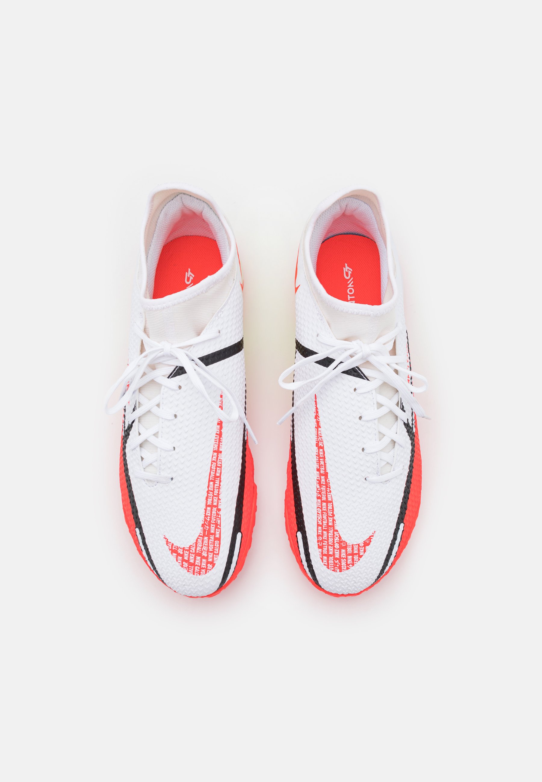 Nike Performance PHANTOM GT2 ACADEMY DYNAMIC FIT TF - Botas de fútbol  multitacos - white/volt/bright crimson/blanco - Zalando.es