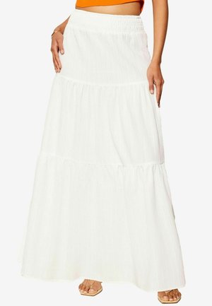 TEXTURED BOHO STYLE MIDI - Maxikjol - white