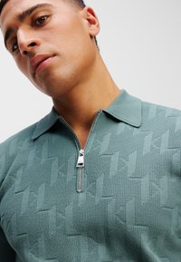 KARL LAGERFELD MONOGRAM ZIP-UP - Pólóing - slate