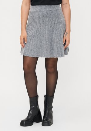 VMMACY SKATER SKIRT  - Plisséskjørt - medium grey melange