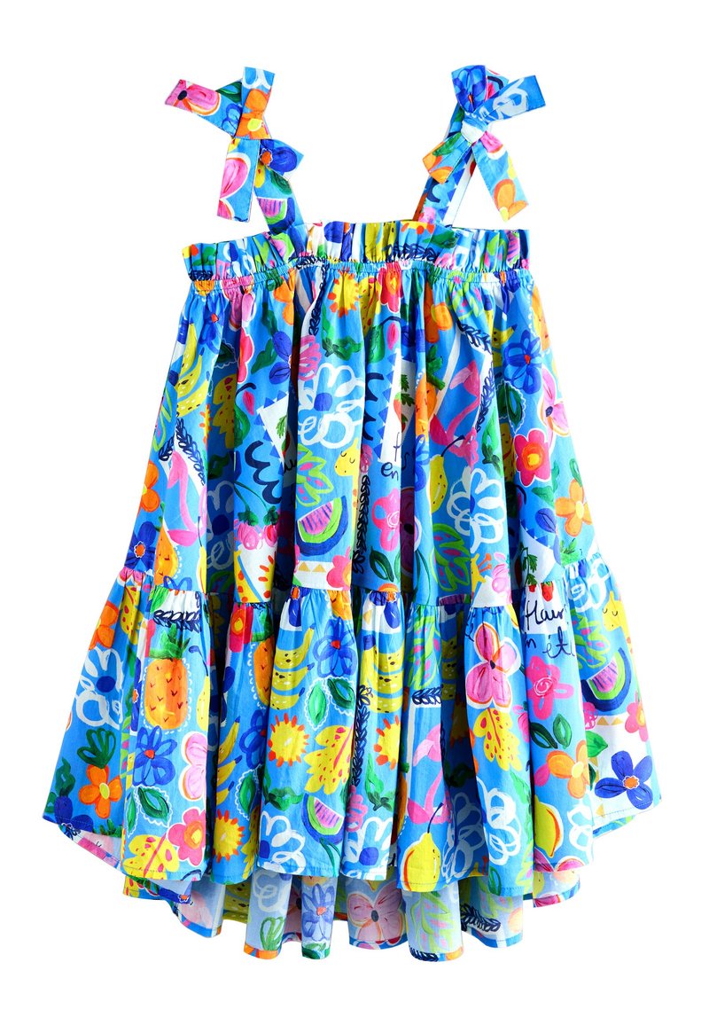 Next REGULAR FIT - BOW STRAPPY SUMMER - Vardagsklänning - blue tropical