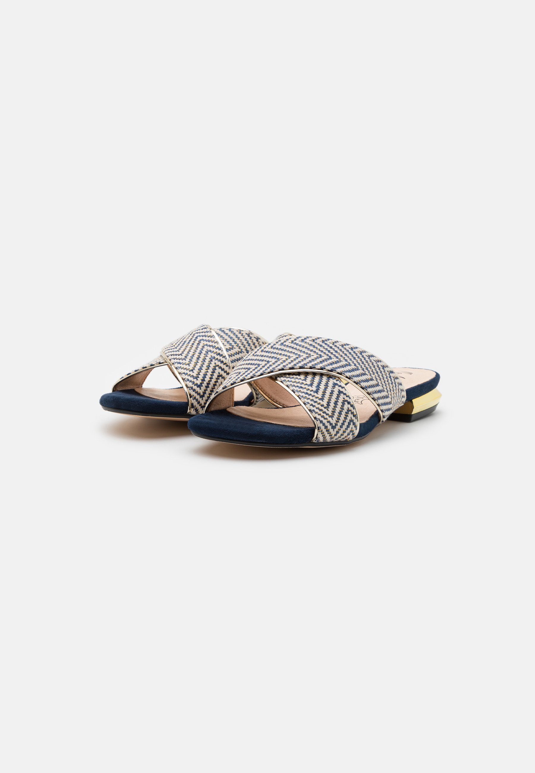 Menbur Sandalias planas - navy/azul - Zalando.es